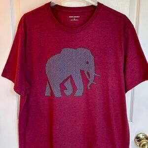 Banana Republic Textured Elephant Graphic T-Shirt XL